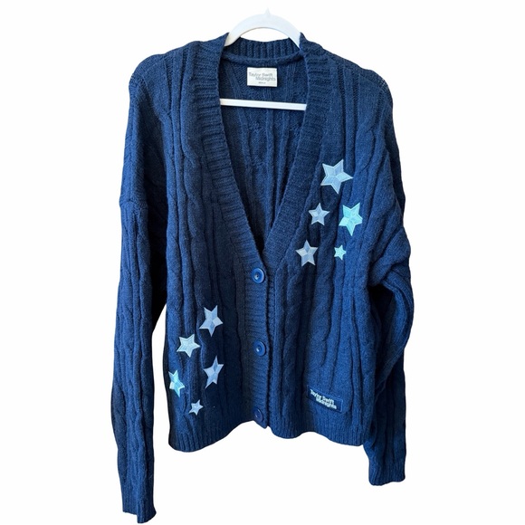 Taylor Swift Navy Midnights Cardigan with Star Design - Picture 2 of 6